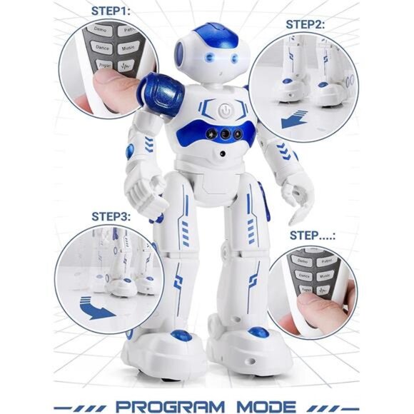 RC Robot Toys for Kids,Gesture & Sensing Programmable Remote Control Smart Robot - Picture 4 of 7